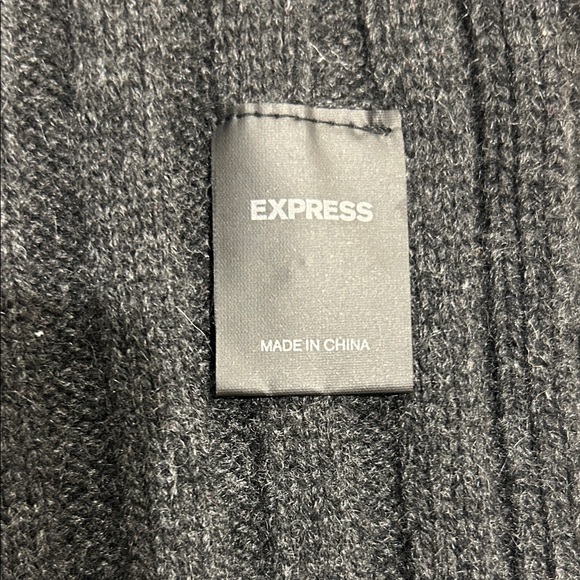 Express Dark Ribbed Scarf - Picture 2 of 2